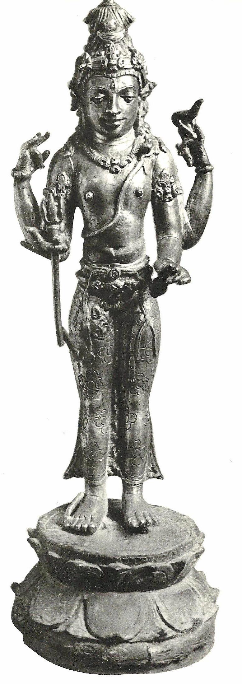 33. Siva four-armed silver bronze(stand) (1)